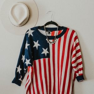 American Flag Sweater